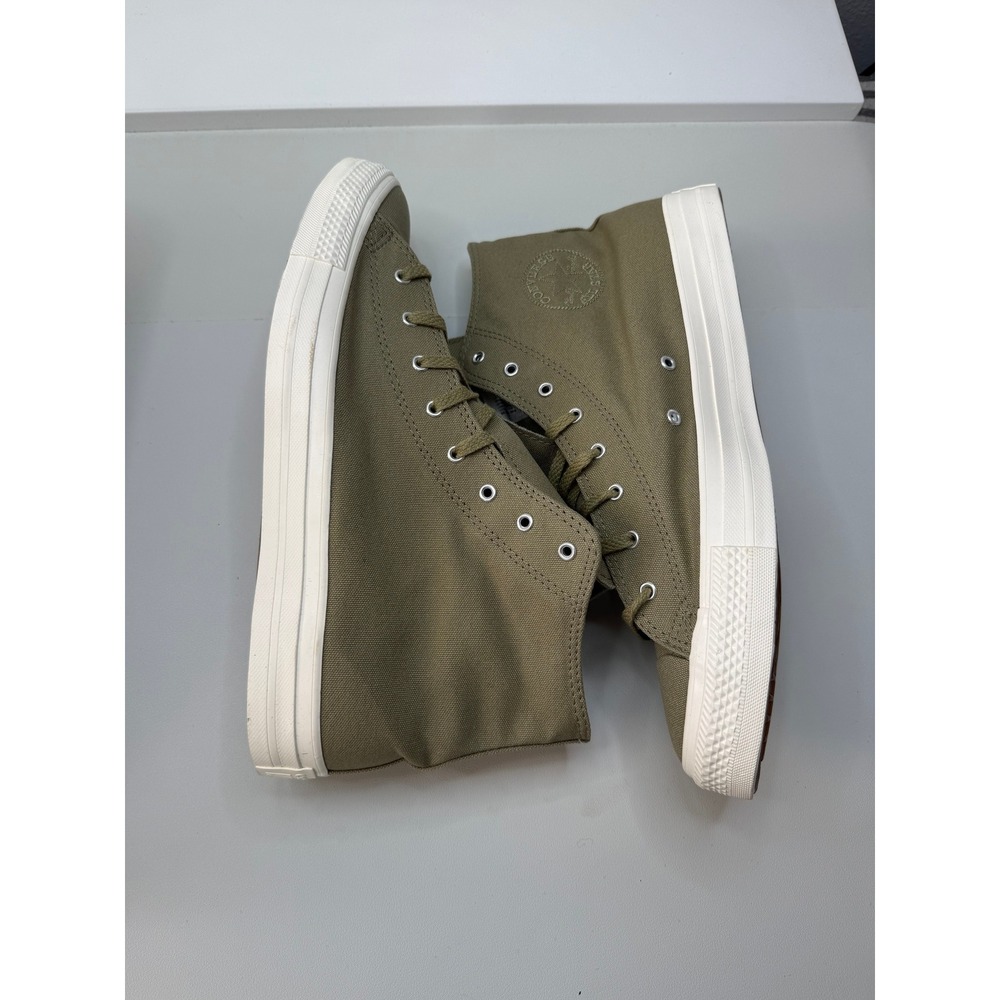 Converse High Top Sneakers Olive Green with Cream Sole - Picture 5 of 8